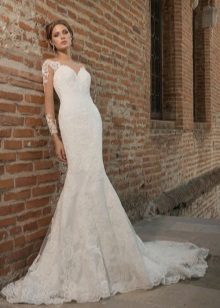 Poisson robe de mariée en dentelle