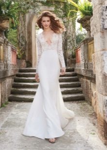 Robe de mariée droite avec dentelle