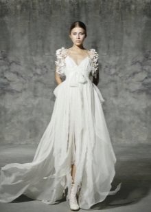 Robe de mariée A-Silhouette avec manche par Yolan Chris