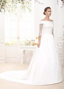 Robe de mariée A-ligne avec manches