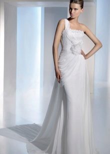 Robe de mariée droite élégante avec un soutien-gorge