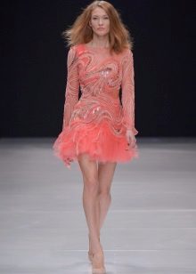 Robe courte de soirée rose