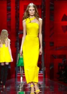 Robe de soirée jaune