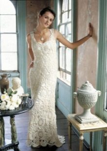 Robe de mariée à motif crochet