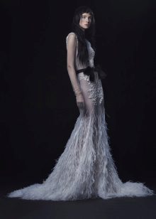 Vera Wong 2016 esküvői ruha a padlóra