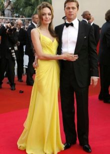Robe de soirée jaune