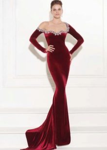 Robe de soirée en velours sirène