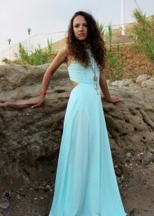 Robe douce turquoise clair