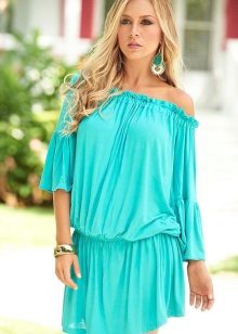 Robe tunique turquoise