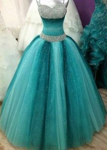 Robe turquoise moelleuse