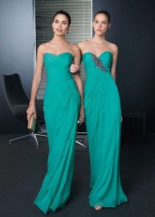 Nuance sombre de robes turquoises