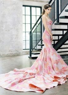 Robe de soirée sirène avec train