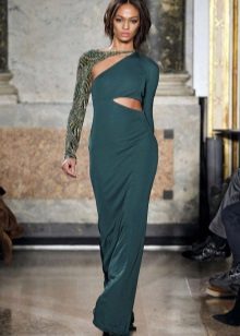 Robe de soirée droite avec des fentes