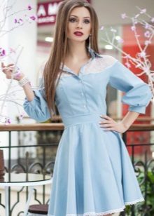 Robe en jean bleu