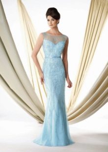 Longue robe bleue