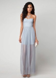 Longue robe bleue