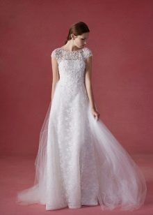 Robe de mariée de style classique avec top en dentelle