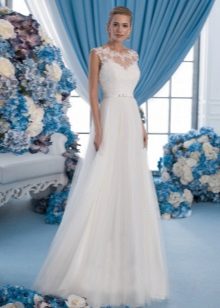Robe de mariée droite classique avec dentelle