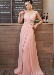 Robe corail pêche pâle