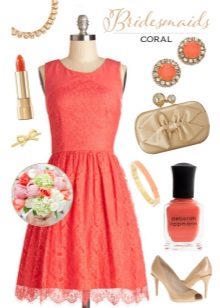 Robe corail beige