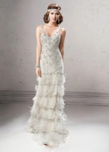 Robe de mariée avec frange