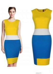 Robe moutarde à la bleue