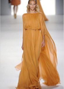 Robe en mousseline à manches longues