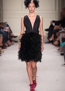 Robe de soirée mi-longue à franges