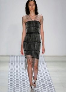Robe de soirée à franges