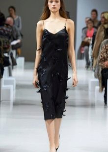 Robe de soirée en lin noir