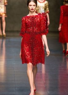 Robe de soirée rouge de Dolce et Gabbana