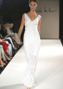 Robe de mariée tricotée aux bretelles