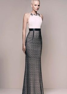 Robe blanche et noire