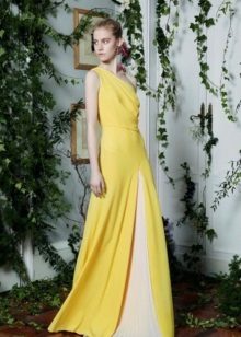Robe de soirée jaune