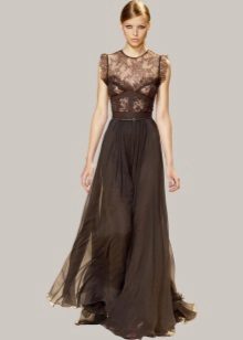 Longue robe marron