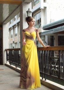 Robe jaune marron