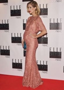 Robe de fête rose pour femmes enceintes