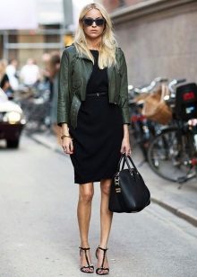 Veste en cuir à la robe de bureau