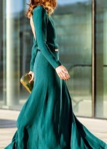  Robe de soirée verte