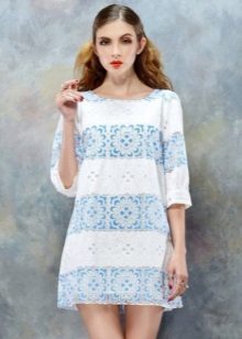 Robe bicolore à manches
