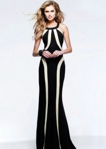 Robe de soirée bicolore