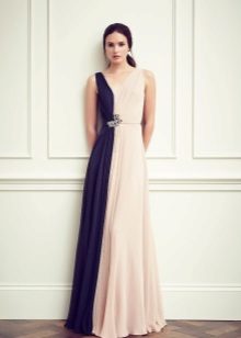 Robe bicolore bleu-rose