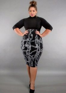Robe cintrée à taille haute pour femmes obèses