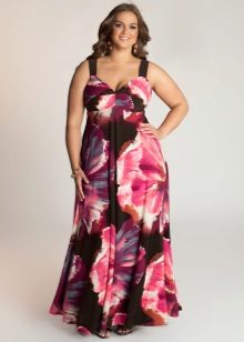 Robe longue à taille haute pour femmes obèses