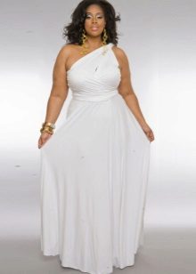 Robe à la taille haute dans le style grec pour le plein