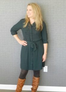 Robe chemise style safari