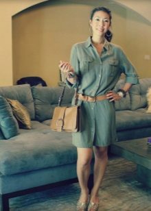 Robe chemise safari