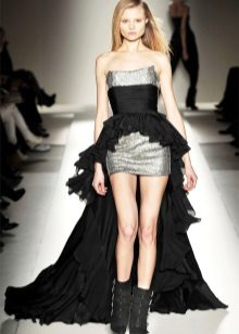 Robe glam rock courte devant longue dos