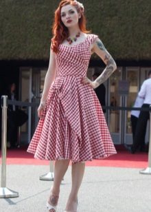 Robe Rockabilly à Carreaux