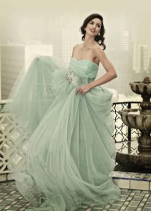 Robe de mariée menthe